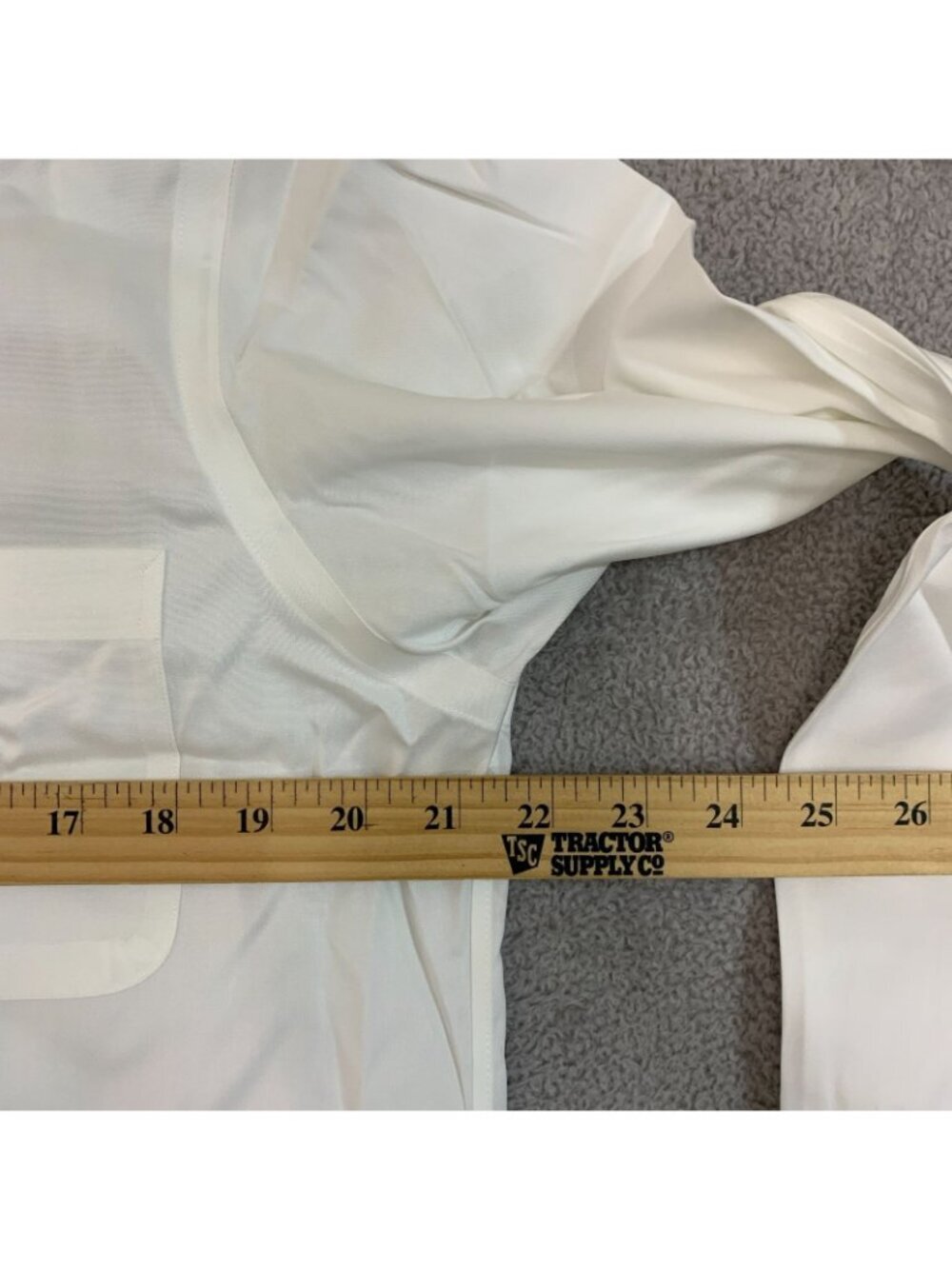 NWT Kirkland Signature Men's 15.5-33 White Tailored Fit Dress Shirt - Picture 7 of 10